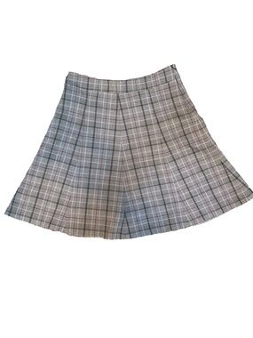 Covington Petite Plaid Pleated A-Line Skirt Lined Size 12P